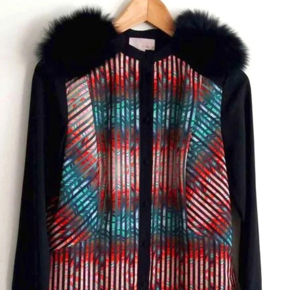 Moiselle Tops - Moiselle blouse  with faux fur